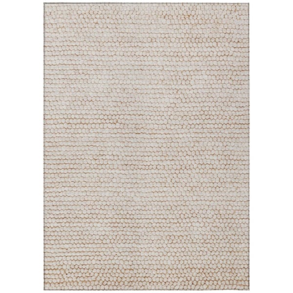 Chantille Machine Washable Indoor/Outdoor Abstract ACN2719 Ivory 9 ft. x 12 ft. Area Rug