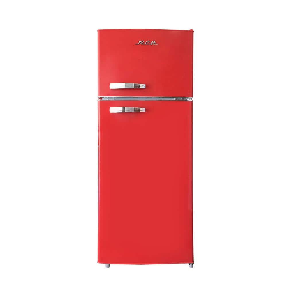 10 cu. ft. Retro Mini Refrigerator in Red with Freezer