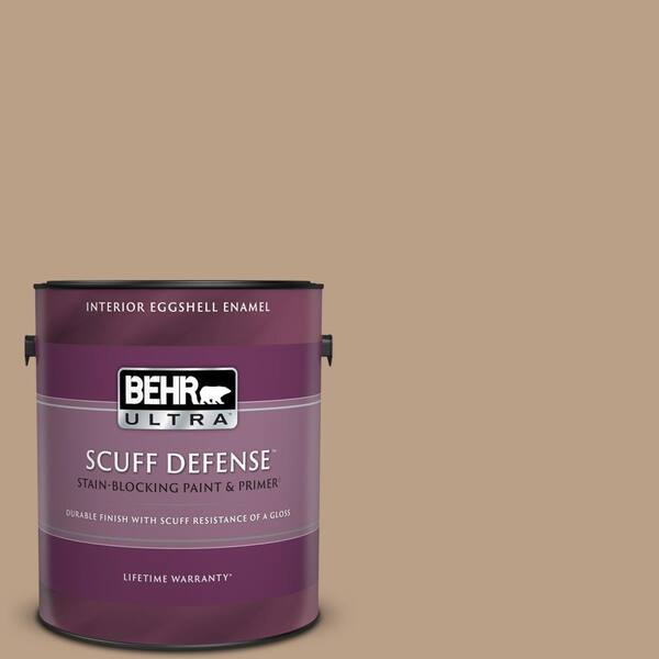 BEHR ULTRA 1 gal. #ICC-52 Cup of Cocoa Extra Durable Eggshell Enamel Interior Paint & Primer