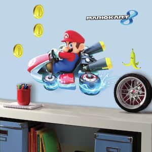 5 in. W x 19 in. H Mario Kart 8 7-Piece Peel and Stick Giant Wall Decal