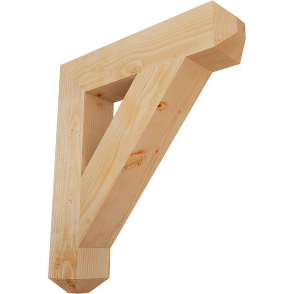 Ekena Millwork 6 in. x 34 in. x 30 in. Douglas Fir Traditional Craftsman Rough Sawn Bracket