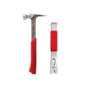 22 oz. Milled Face Framing Hammer with 12 in. Pry Bar