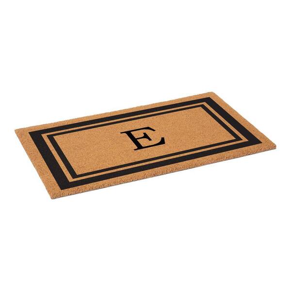Calloway Mills Black Border Door Mat 24 in. x 36 in. Monogram E