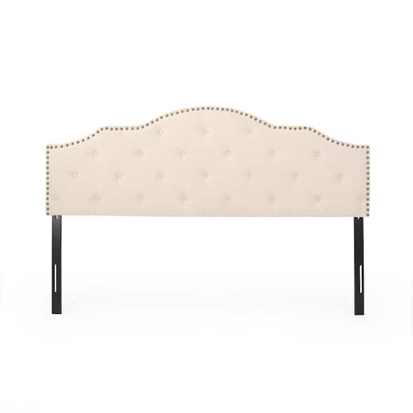 Noble House Cordeaux Beige Upholstered Headboard