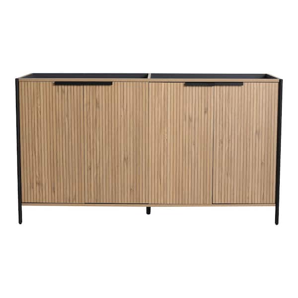 60 in. Bath Vanity Cabinet without Top in Light Coffee Unassembled