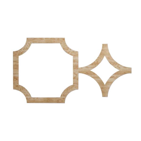 Ekena Millwork 42 3/8 in. x 23 3/8 in. x 1/4 in. Red Oak Large Anderson Decorative Fretwork Wood Wall Panels (20-Pack)
