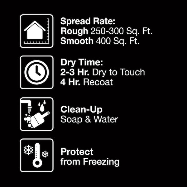 BEHR - 1 gal. #MS-55 Arctic Gray Flat Interior/Exterior Masonry, Stucco and Brick Paint