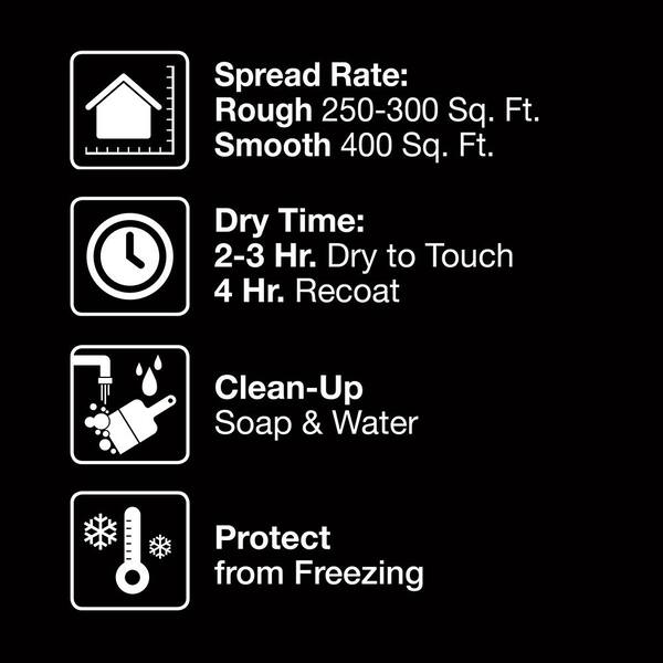 BEHR - 1 gal. #SC-365 Cape Cod Gray Satin Interior/Exterior Masonry, Stucco and Brick Paint