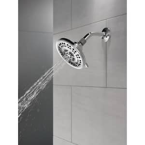 8-Spray Patterns 1.75 GPM 6 in. Wall Mount Fixed Shower Head in Chrome
