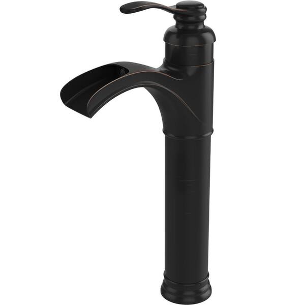 HOMEMYSTIQUE Single Handle Vessel Sink Faucet in Oil Rubbed Bronze N