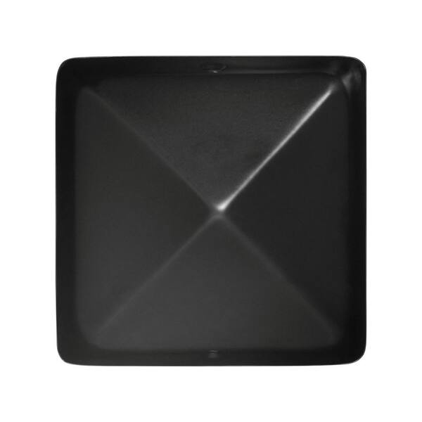Protectyte 4 in. x 4 in. Black Stainless Steel Pyramid Post Cap with 3/4 in. Lip