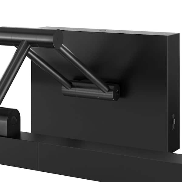 Merra 36 in. 1-Light Matte Black Bathroom 3CCT Modern LED Vanity