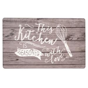 Kitchen Whisk 18 in. X 30 in. Gray Anti-Fatigue Mat
