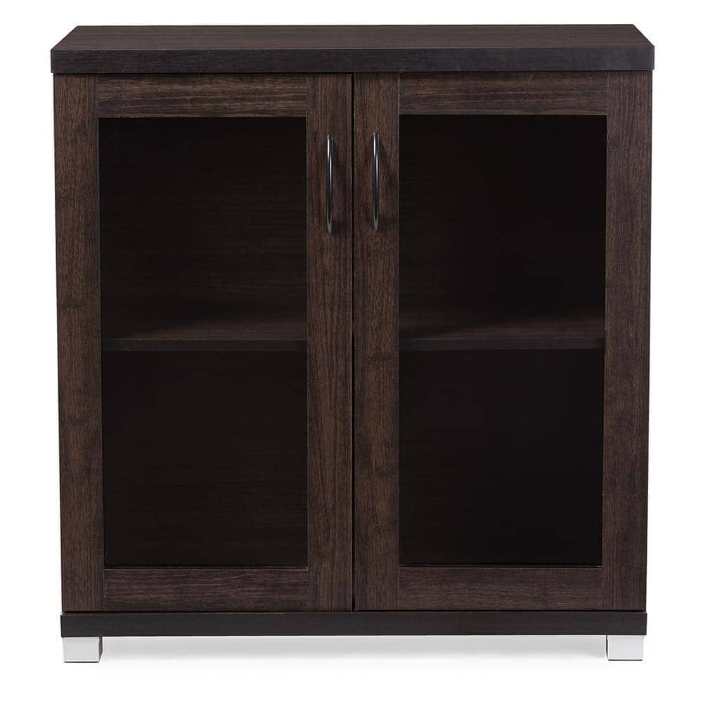 Baxton Studio Zentra Contemporary Dark Brown Storage Cabinet 28862