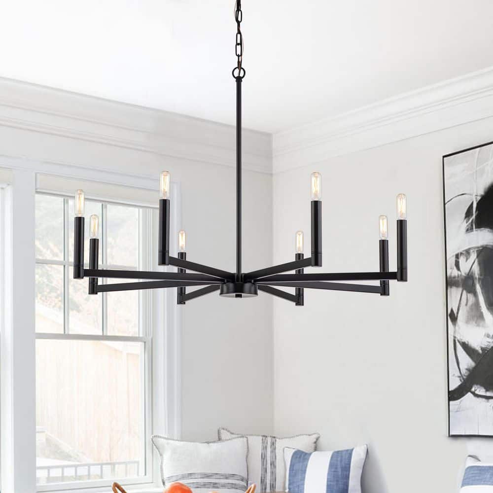 Galea 8-Light Linear Candle Style Classic Black Chandelier price history on PriceWatchPro