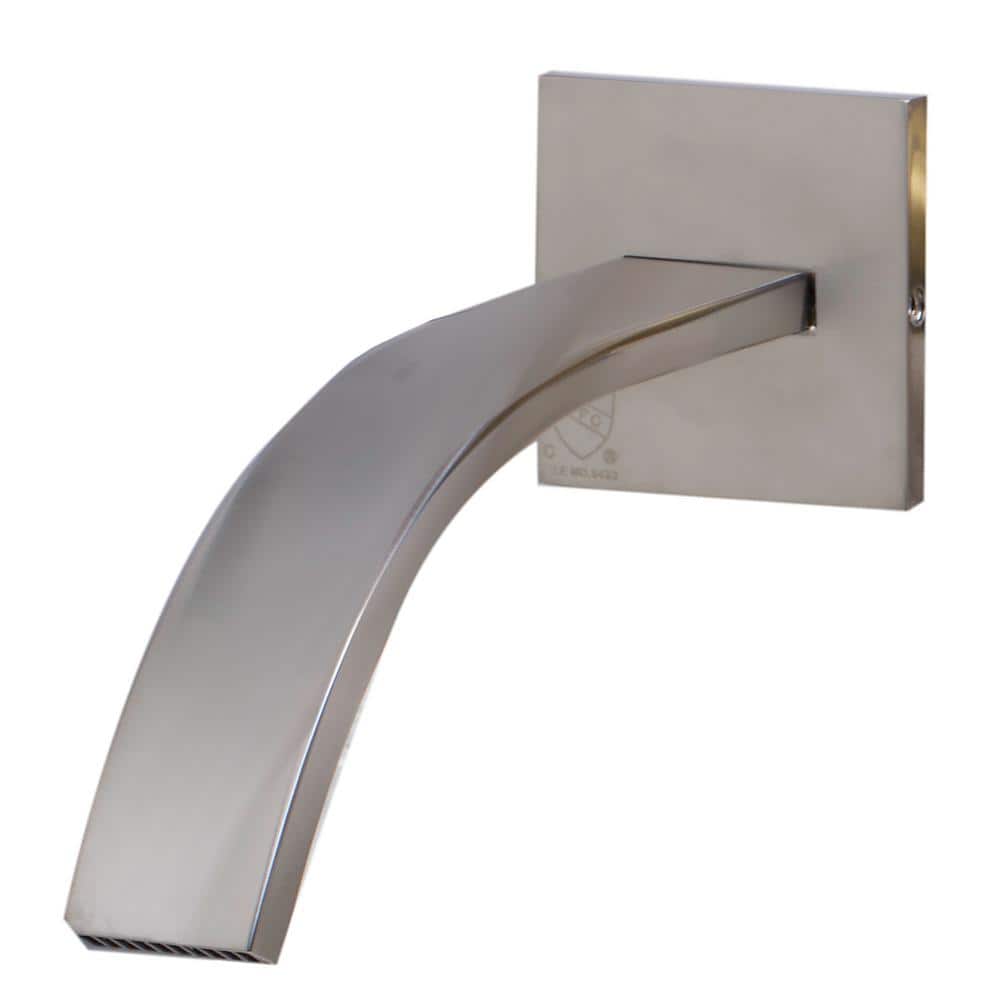 Brushed Nickel Modern Wall-Mounted Single Lever Bathroom Faucet