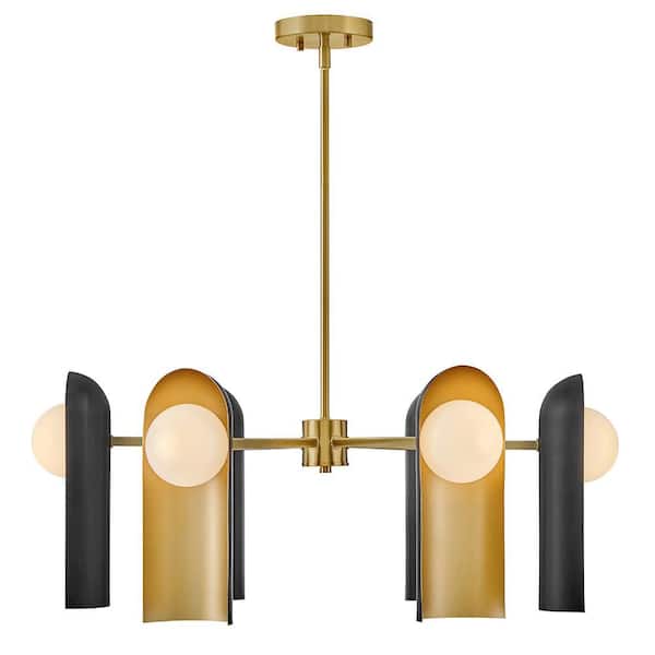 Zuri 6-Light Lacquered Brass Chandelier