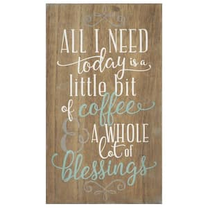 Victoria "Brown Coffee And Blessings " Wooden Wall Art