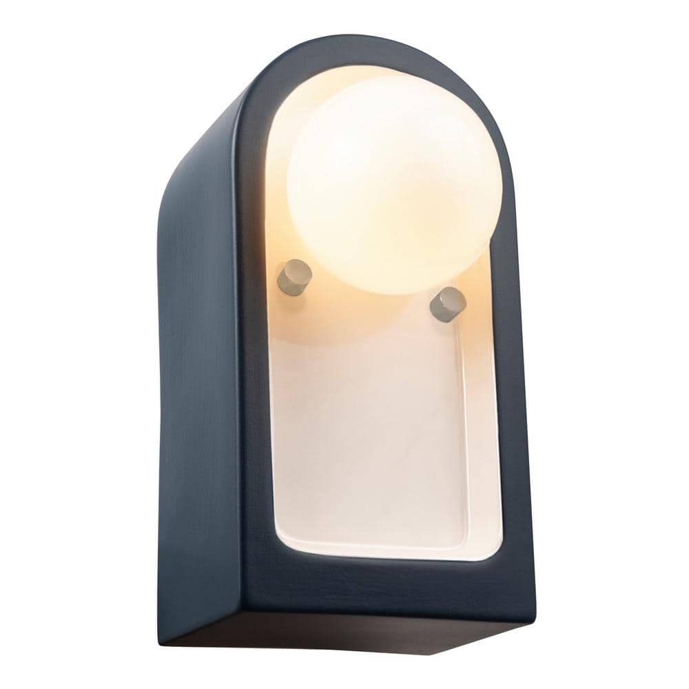 Arcade Midnight Sky Hand-Finished White Ceramic Wall Sconce