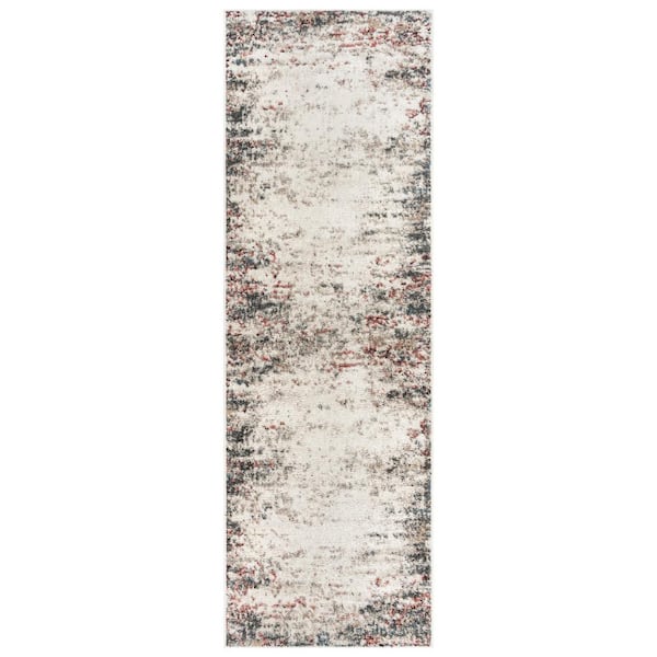 Heirloom Emne Ivory 2 ft. x 6 ft. Abstract Indoor Runner Rug