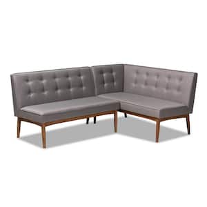 Arvid Gray Dining Nook Banquette Set