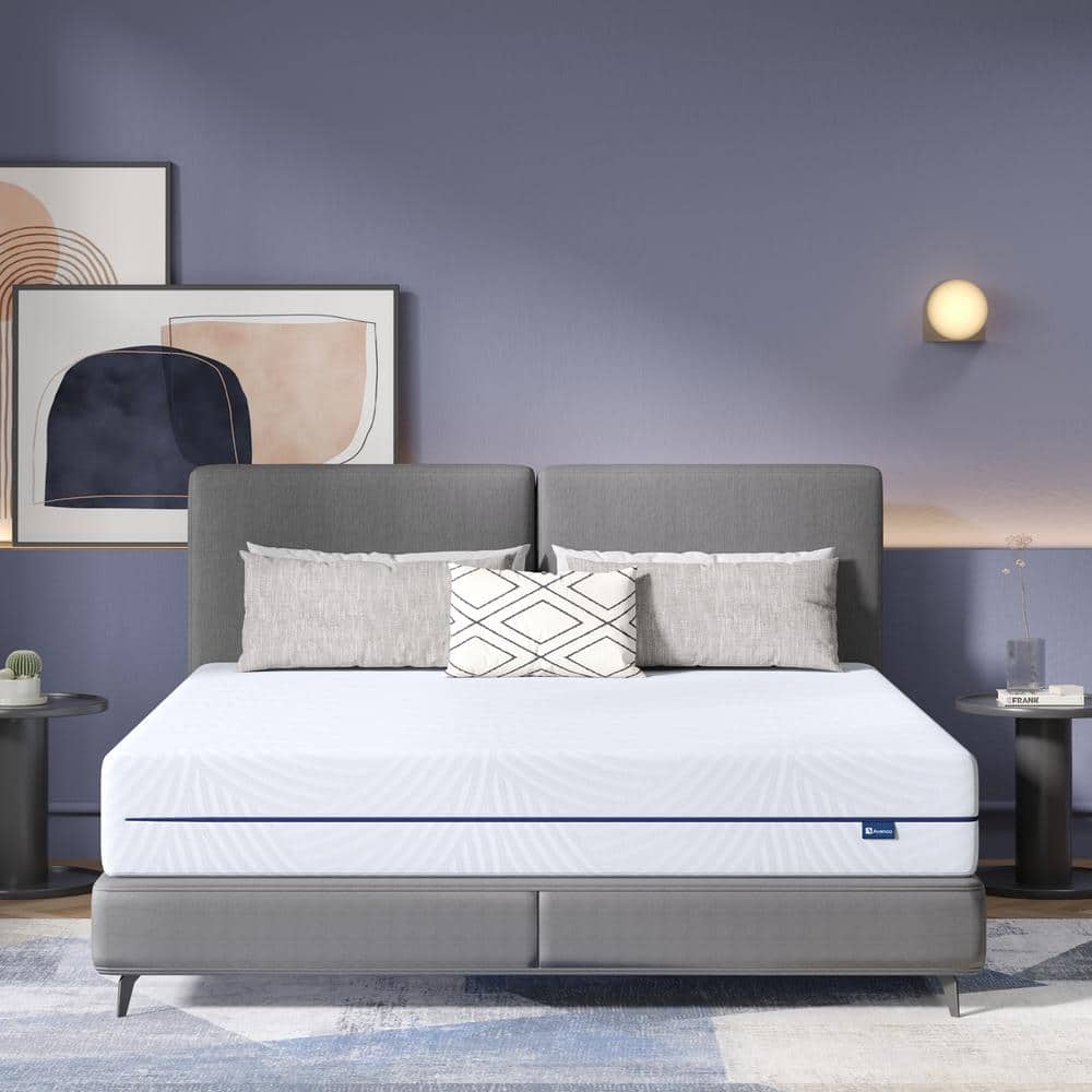 Comfortable Queen Medium 12 in. Gel Memory Foam Mattress, Double-sided Avai