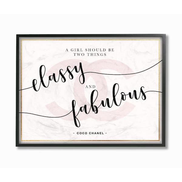 Stupell Industries Classy And Fabulous Fashion Designer Pink Inspirational  Word Design Ziwei Li Framed Abstract Wall Art 14 in. x 11 in.  ygg-150_fr_11x14 - The Home Depot