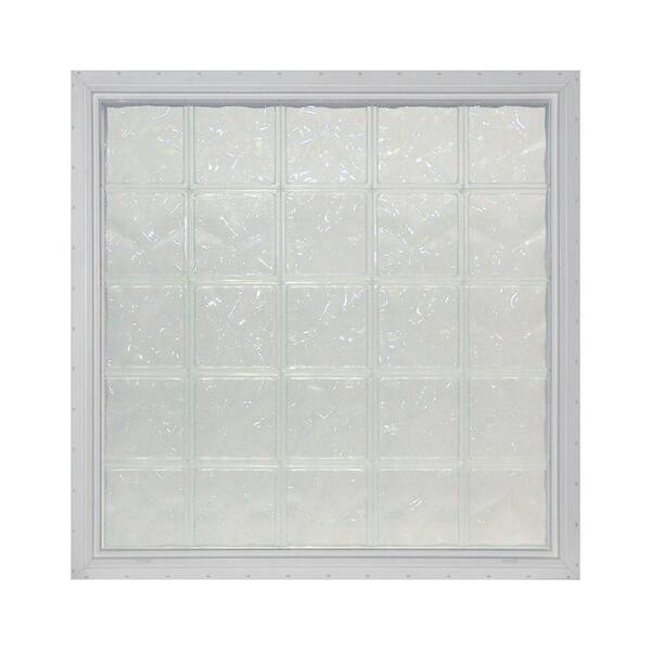 Pittsburgh Corning 24.125 in. x 32 in. x 4.75 in. LightWise Decora Pattern Vinyl Glass Block Window