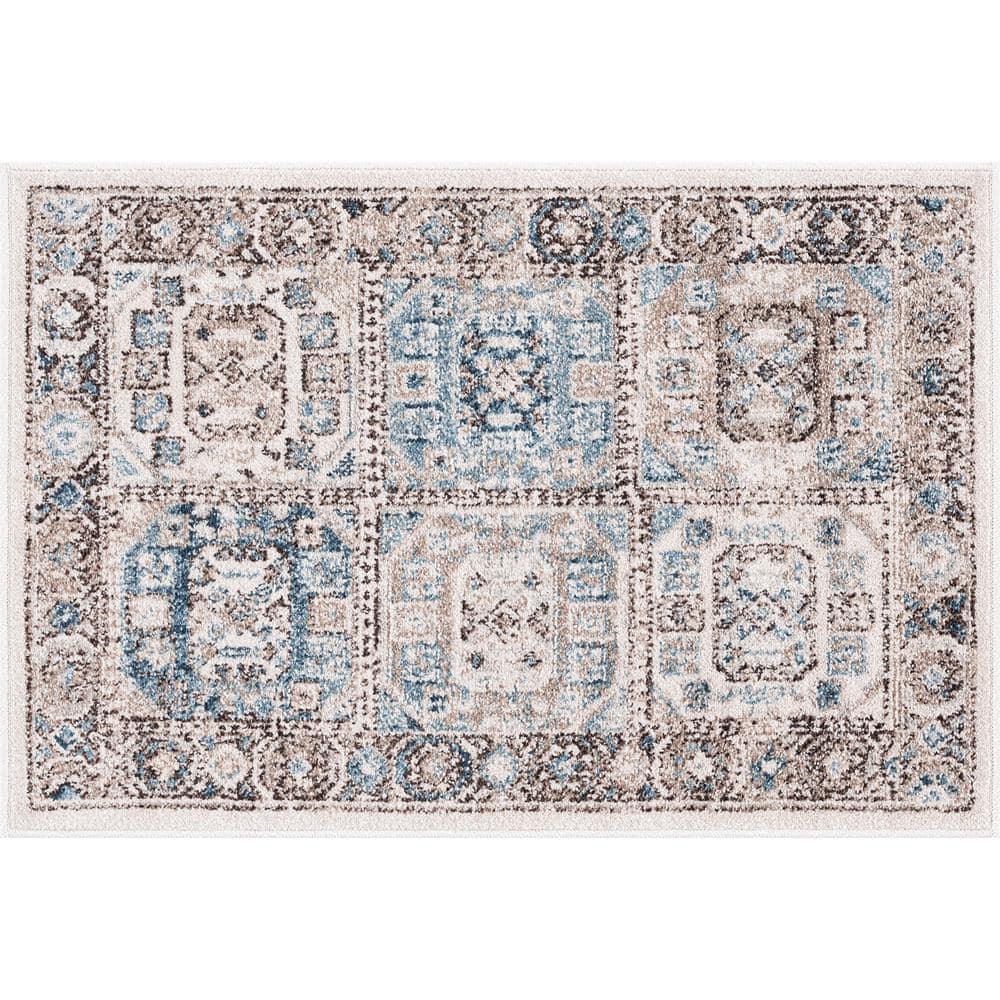 Magic Traditional Blue and Cream 2 ft. x 3 ft. Oriental Indoor Area Rug price history on PriceWatchPro