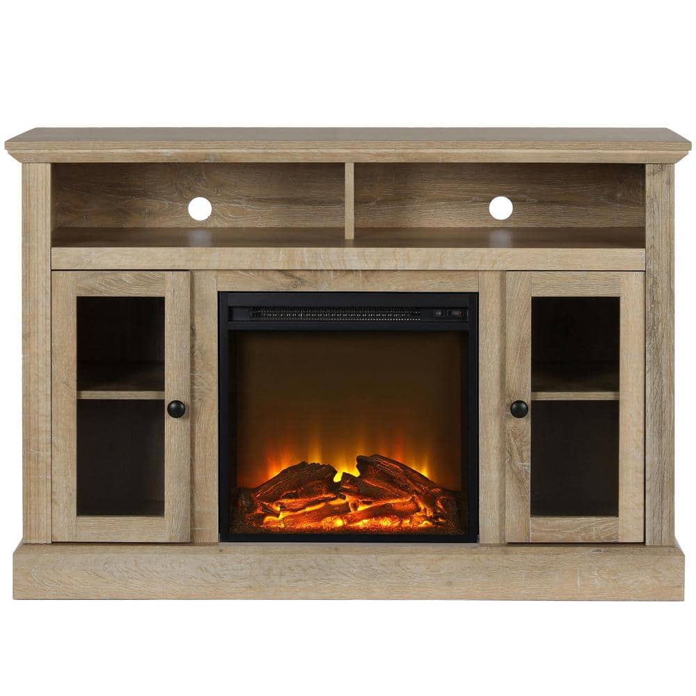 Nashville 47 in Weathered Oak Electric Fireplace TV Stand for TVs up to 50 