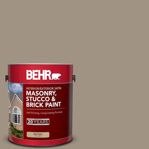 1 gal. #PPU7-23 Rolling Pebble Satin Interior/Exterior Masonry, Stucco and Brick Paint