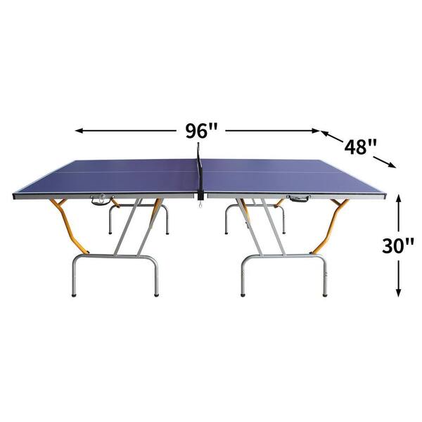 Zeus & Ruta 8 ft. Mid-Size Foldable Table Tennis Table Ping Pong