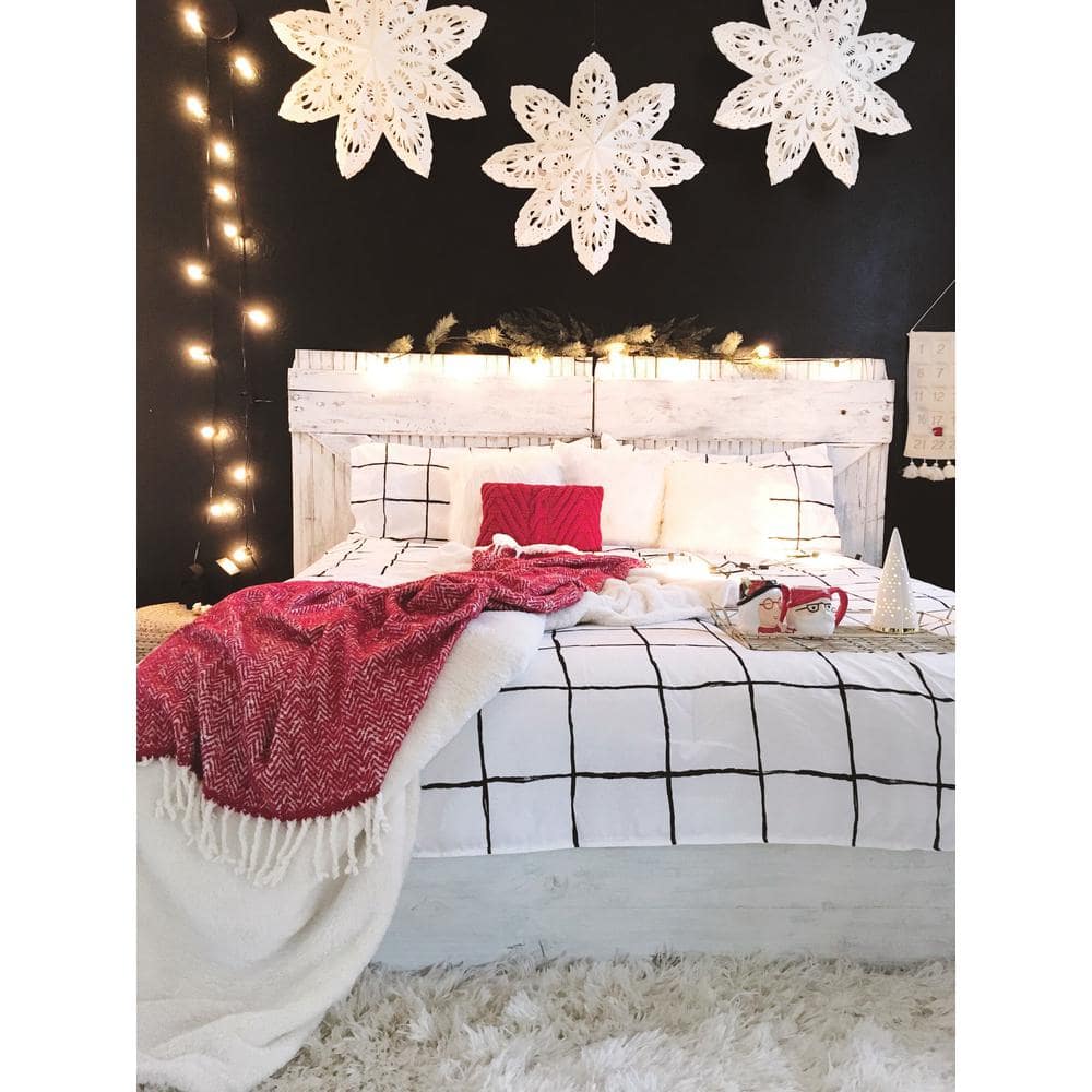City Scene Zander White Reversible Duvet Cover Set