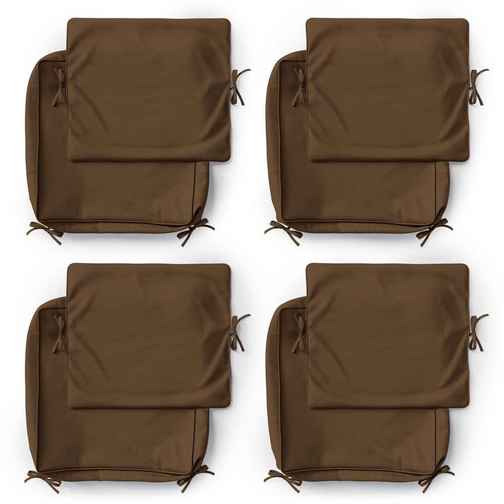 24 in. x 24 in. Slipcover Replacement Outdoor Waterproof Seat and Back Cover Set for Chair and Sofa Chocolate (4-Pack) price history on PriceWatchPro