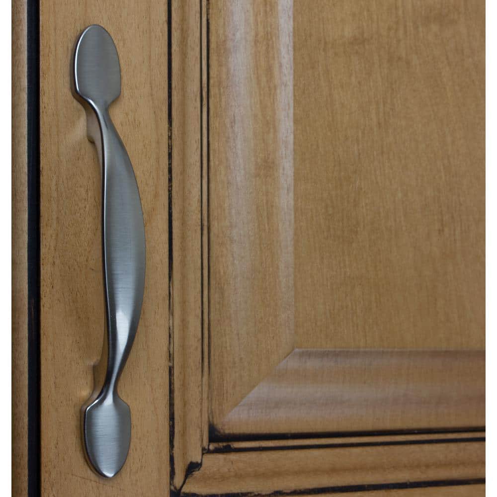 Brushed Nickel 9" Arch Cabinet Pull with Mounting Hardware