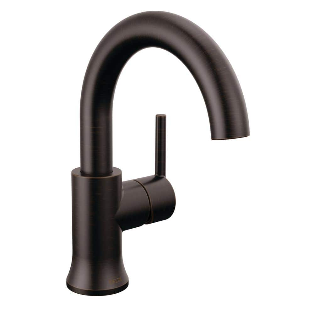 Delta Trinsic Single Handle High Arc Single Hole Bathroom Faucet In Venetian Bronze Har Rb