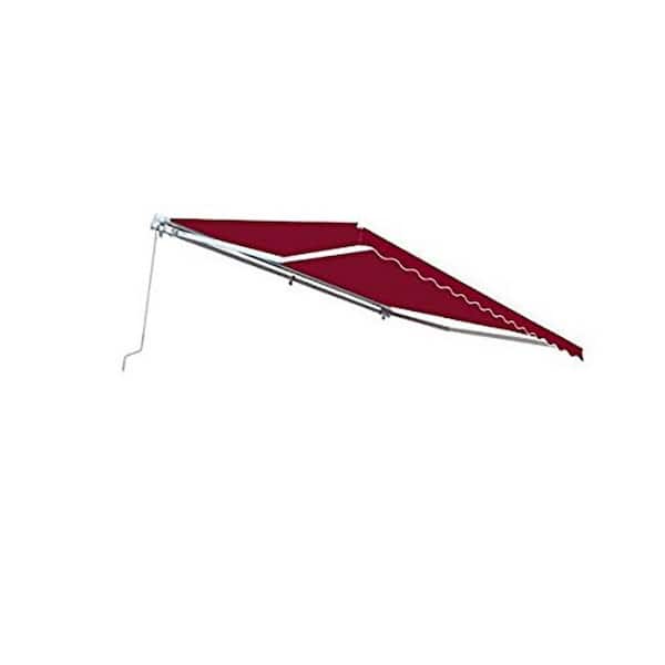 ALEKO 13 ft. Manual Patio Retractable Awning (120 in. Projection) in Burgundy