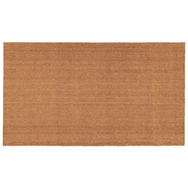 Natural 24 in. x 36 in. Coir and Vinyl Door Mat