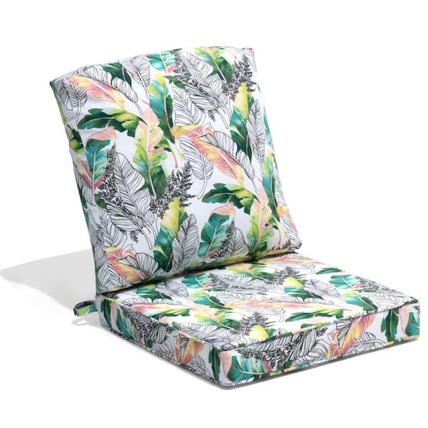 Unbranded 22 in. x 21 in. 1-Piece Deep Seat Outdoor Adirondack Chair Cushion Set in Green Leaf