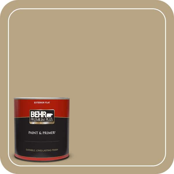 BEHR PREMIUM PLUS 1 qt. Home Decorators Collection. #HDC-CT-07 Country Cork Flat Exterior Paint & Primer