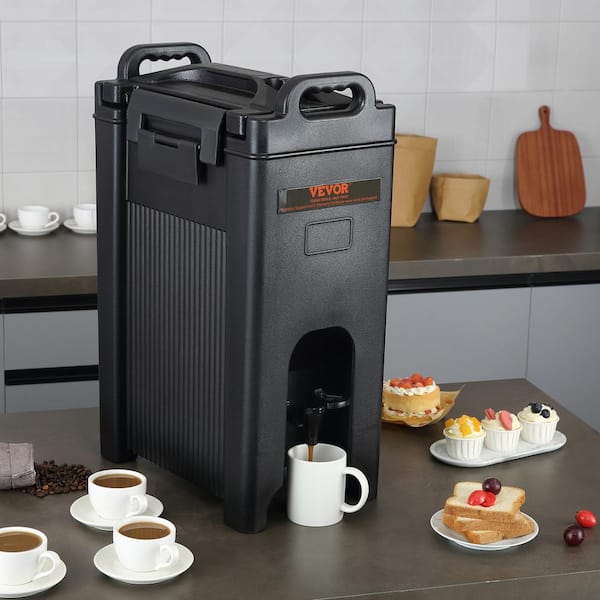 Insulated Beverage Dispenser 5Gal. Hot and Cold Beverage Server with 0.9in. PU Layer Two-Stage for Restaurant Drink Shop