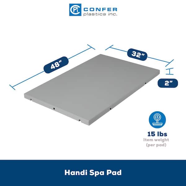 The Spa Pad 32 x 48 x 2 Placement Pad for Hot Tubs and Spas 3 pack