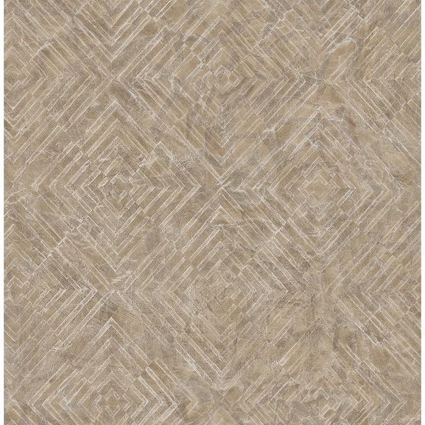 A-Street Prints Labyrinth Bronze Geometric Paper Strippable Roll Wallpaper (Covers 56.4 sq. ft.)