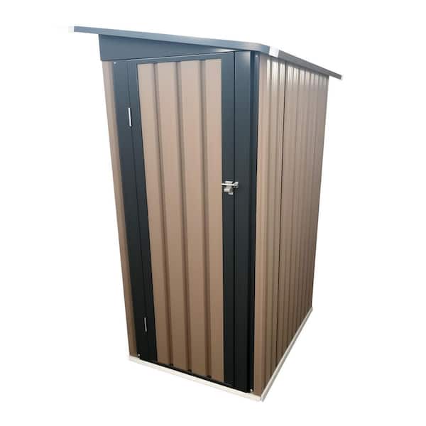 4.27 FT x2. 42 FT Metal Garden Shed 5 X 3 FT Pent Roof with Side Hinge Door