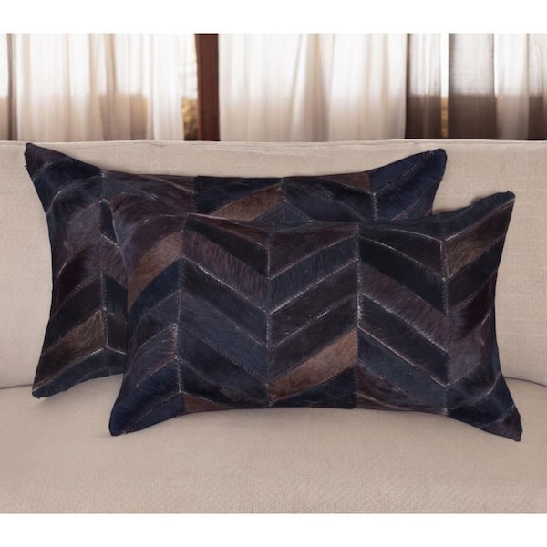 12 X 20 Chocolate Cowhide Throw Pillow 12 X 20 Chocolate Cowhide Throw Pillow