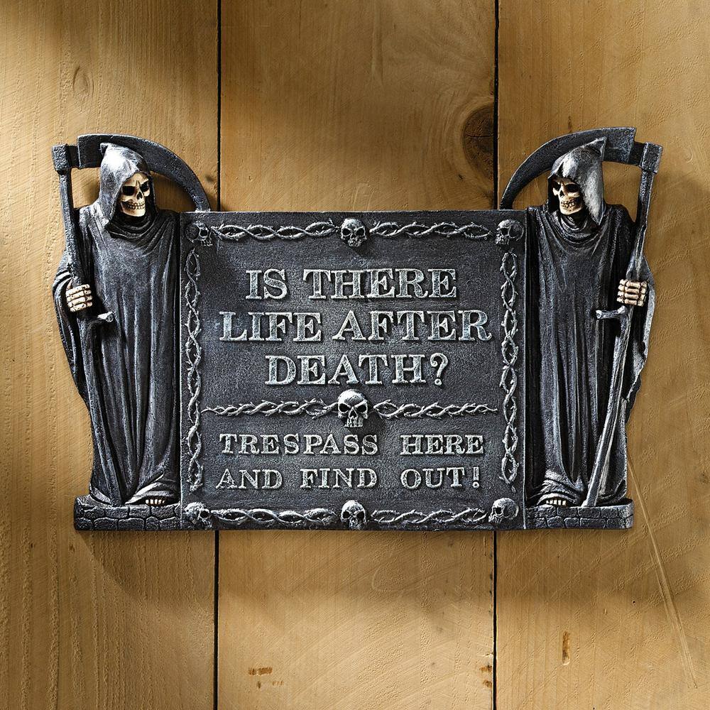 Grim Reaper Gothic Resin Wall Mounted Sculpture