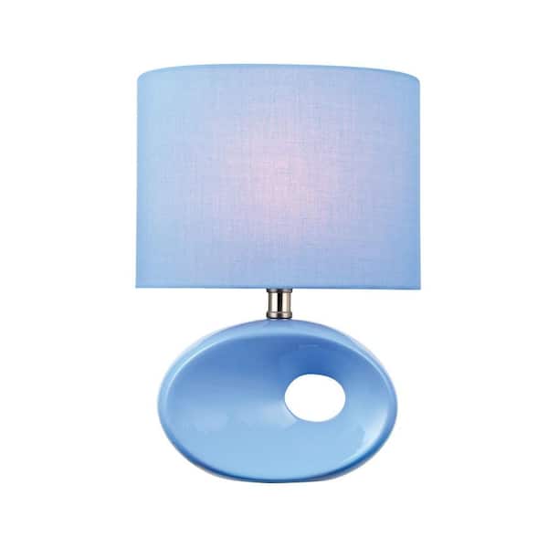 Illumine Designer 13 in. Blue CFL Table Lamp