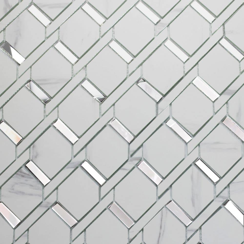 Rose and Yellow Gold Glass Mosaic Tile for Kitchen and Bathroom