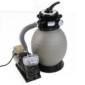 13 in. 350-sq. ft. Sand Filter System with 3/4 HP 2640 GPH Self-Priming Digital Timer Pump