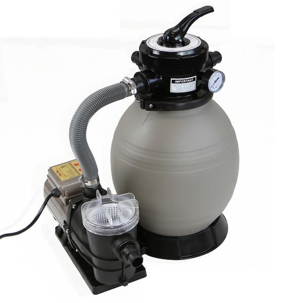 XtremepowerUS 13 in. 350-sq. ft. Sand Filter System with 3/4 HP 2640 GPH Self-Priming Digital Timer Pump